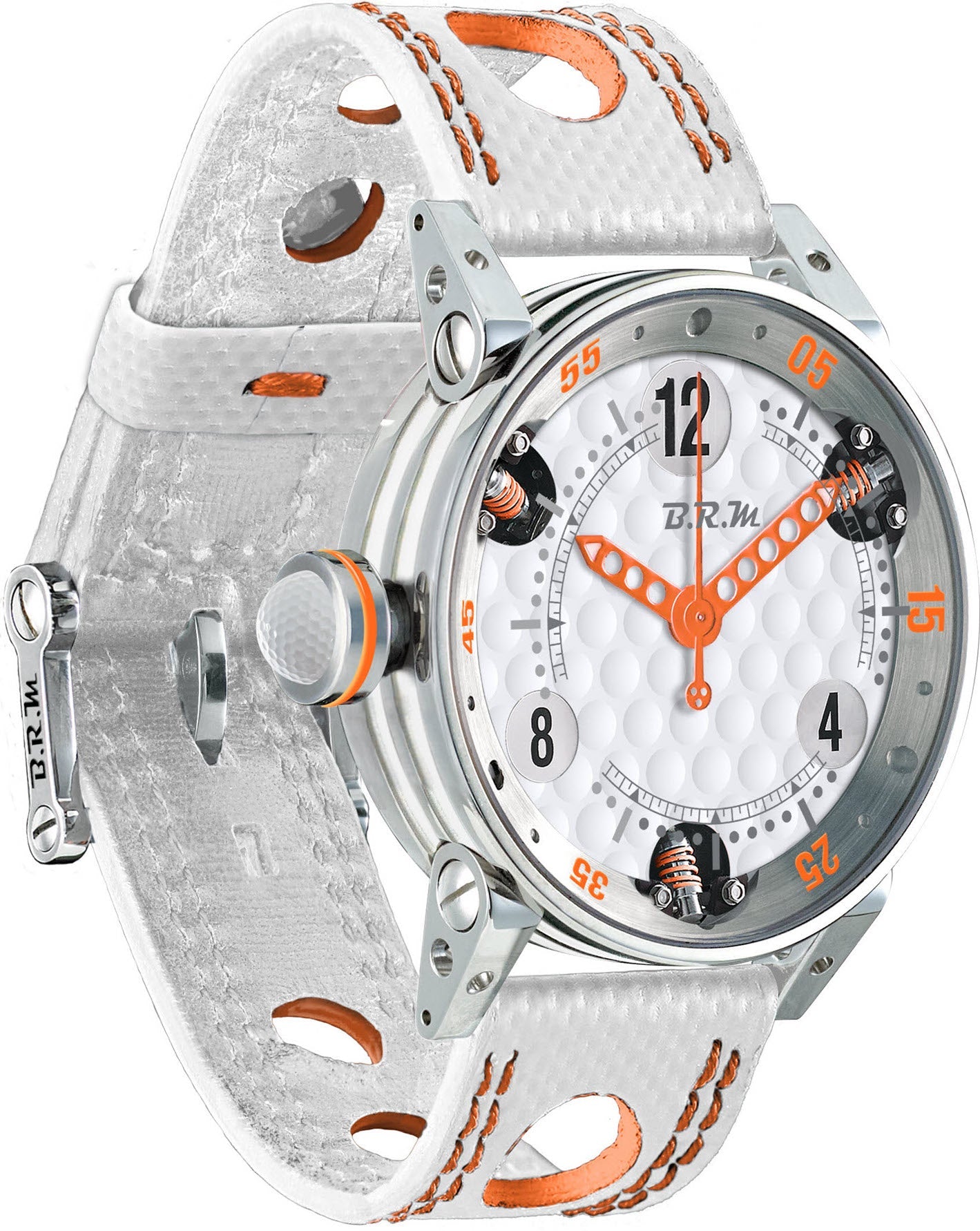 B.R.M Watch Golf Master Ladies Orange Hands GF7-38-SA-AO