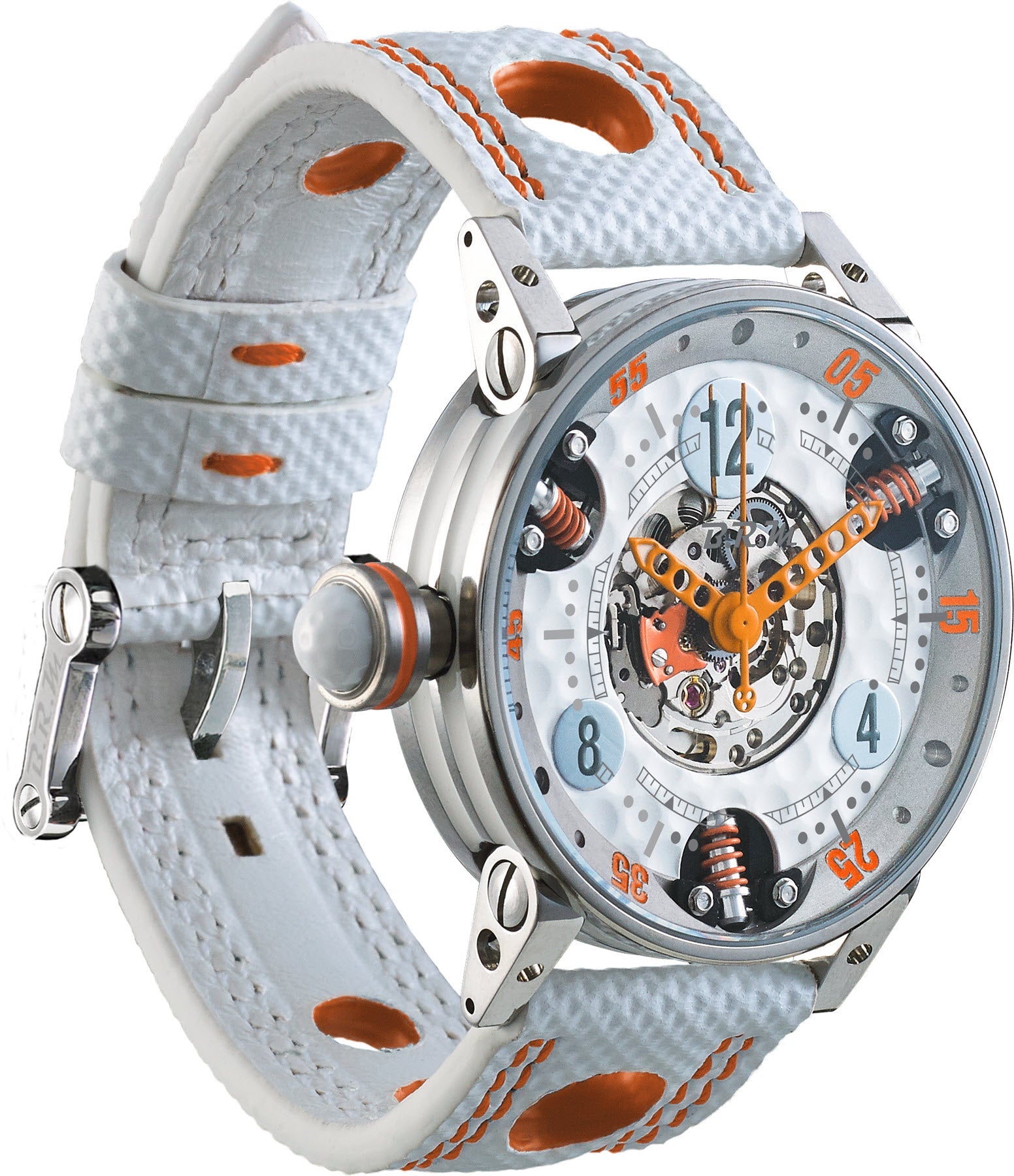 B.R.M Watch Golf Master Ladies Orange Hands GF7-38-SA-SQ-AO