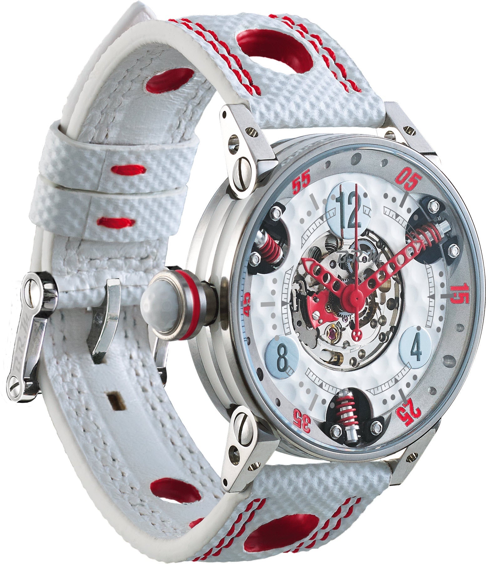 B.R.M Watch Golf Master Ladies Red Hands GF7-38-SA-SQ-AR