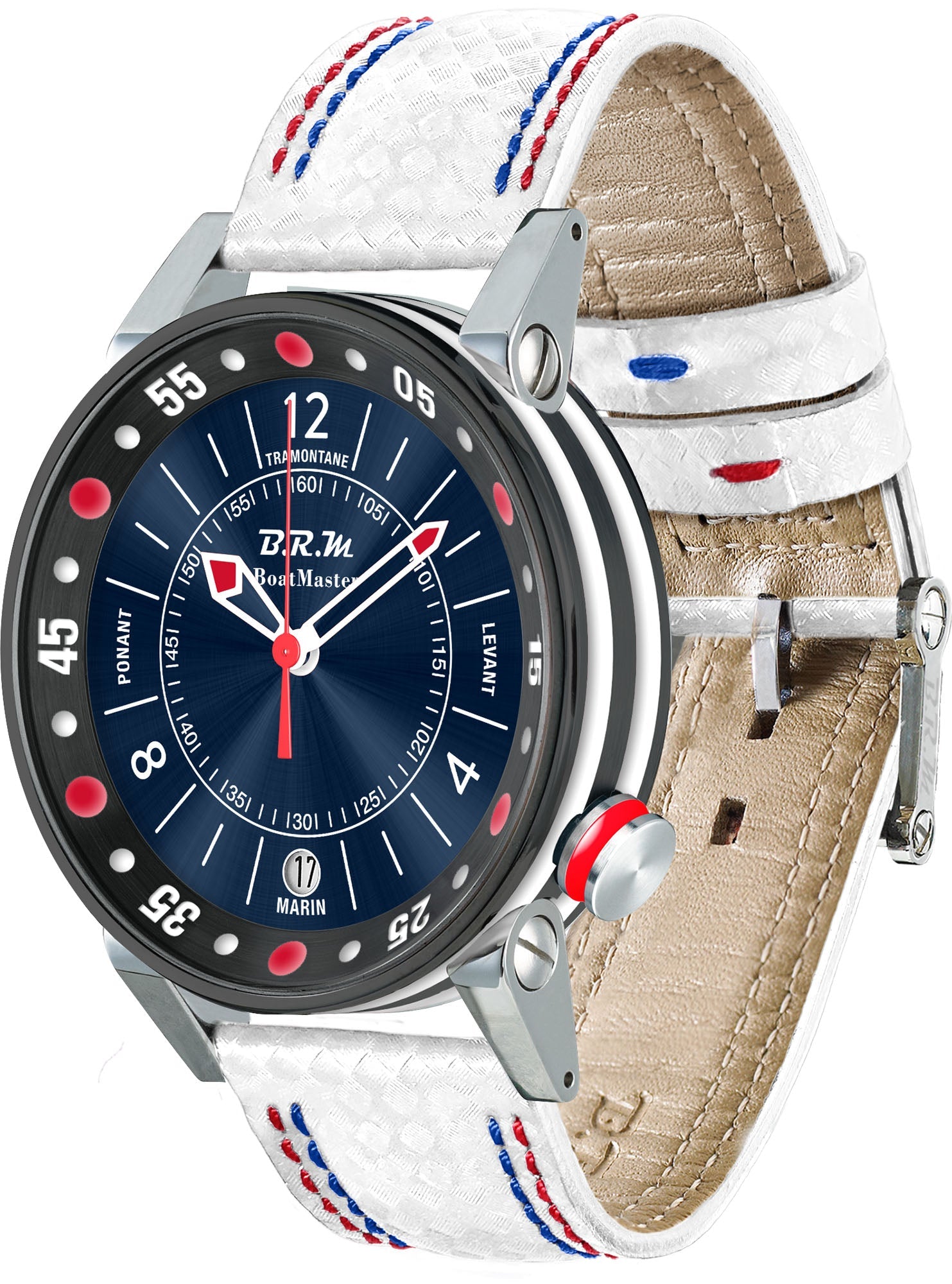 B.R.M. Watch Boat Master BM2 34mm Blue Sun BM2-34-N-CBL-AGR