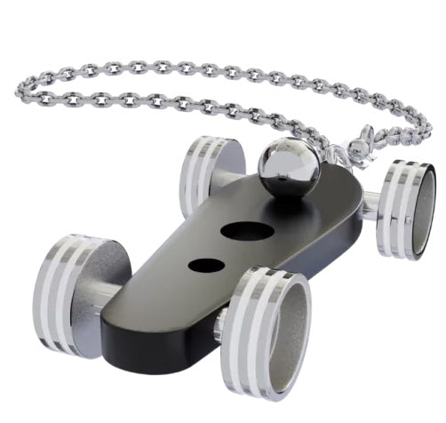 B.R.M. Key Chain Bolides by B.R.M Black w White Wheel Support Chain