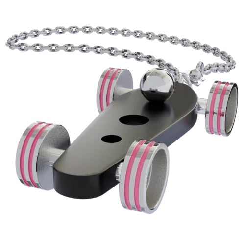 B.R.M. Key Chain Bolides by B.R.M Black w Fuchsia Wheel Support Chain