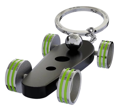 B.R.M. Key Chain Bolides by B.R.M Black w Apple Green Wheel Support Ring