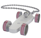 B.R.M. Key Chain Bolides by B.R.M White w Fuchsia Wheel Support Chain