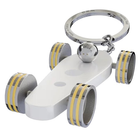 B.R.M. Key Chain Bolides by B.R.M White w Yellow Wheel Support Ring