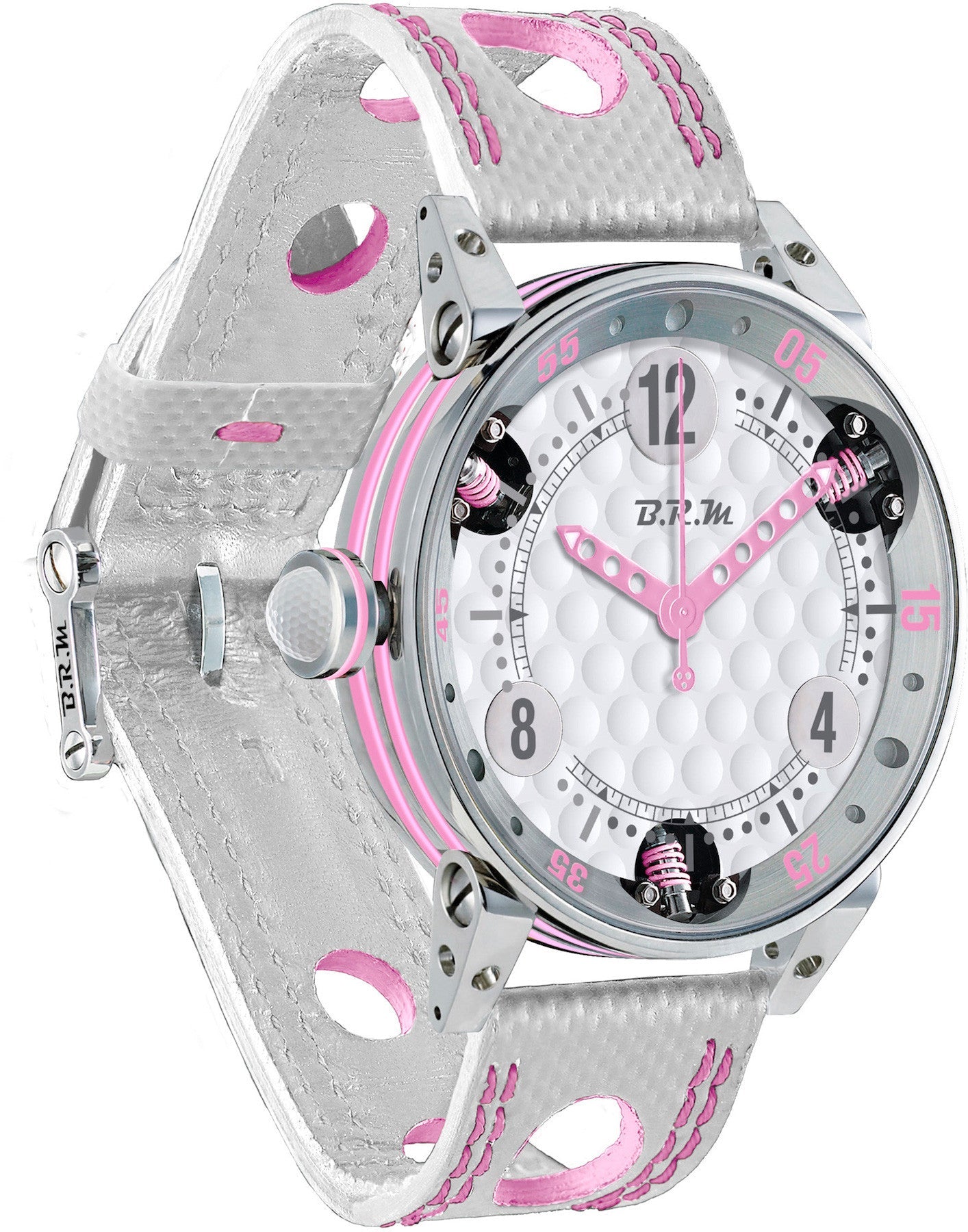 B.R.M Watch Golf Master Ladies Pink Hands GF6-38-SA-672