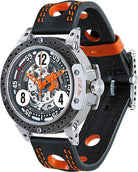 B.R.M Watch DDF6-44 Skeleton Orange Hands DDF6-44-SQ-AO