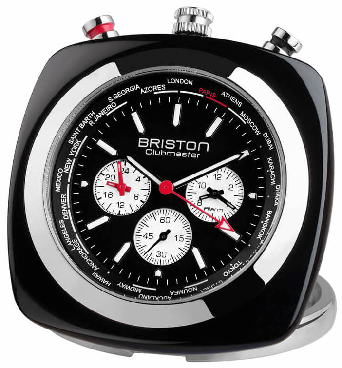 Briston Travel Clock Clubmaster Acetate Black 211250.SA.B.1