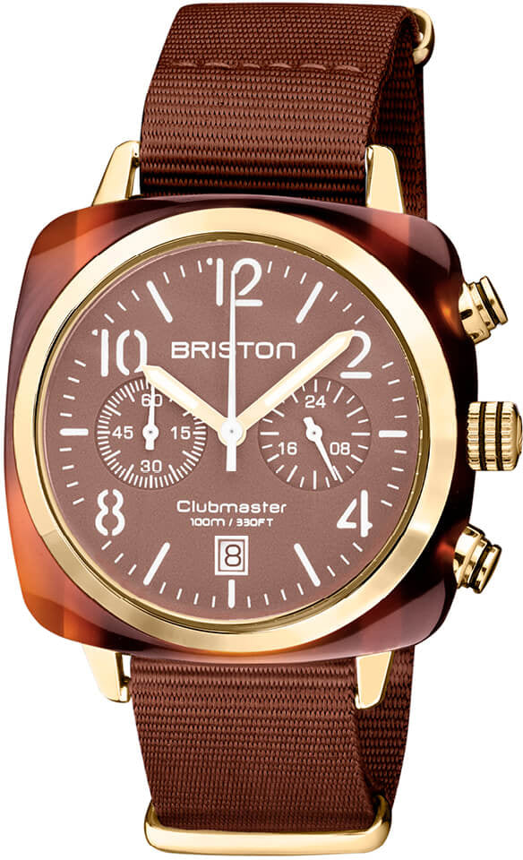Briston Watch Clubmaster Classic Chronograph Terracotta Chocolate 20140.PYA.T.37.NTCH