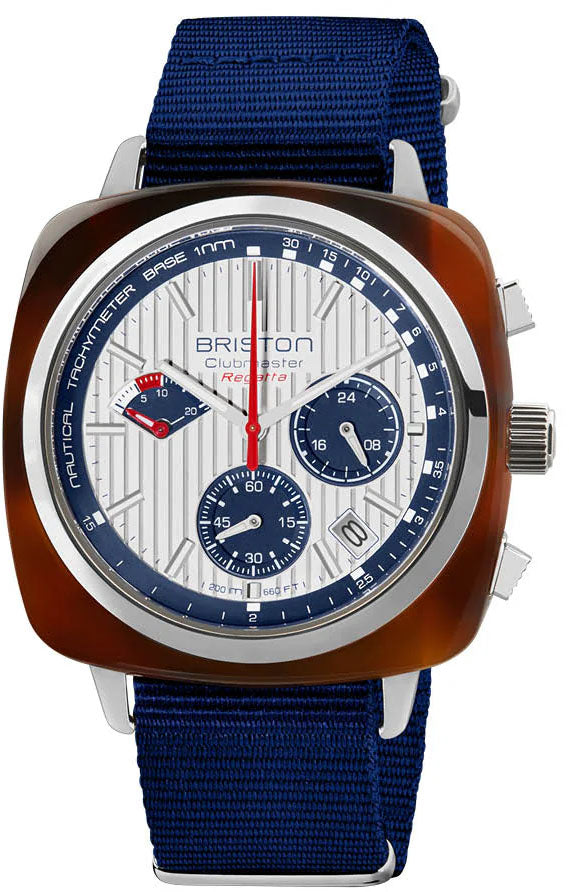 Briston Watch Clubmaster Regatta Chrono White 241542.SA.T.2.NNB