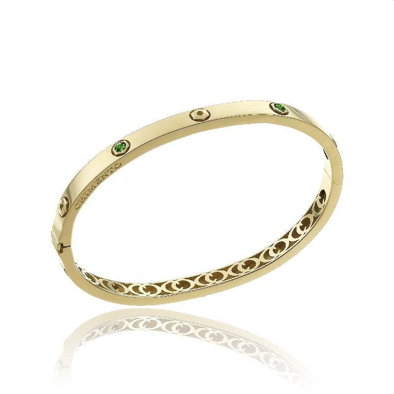 Chimento Armillas Be Mine 18ct Yellow Gold 0.32ct Emerald Bangle 1B01313EE1 Image 1