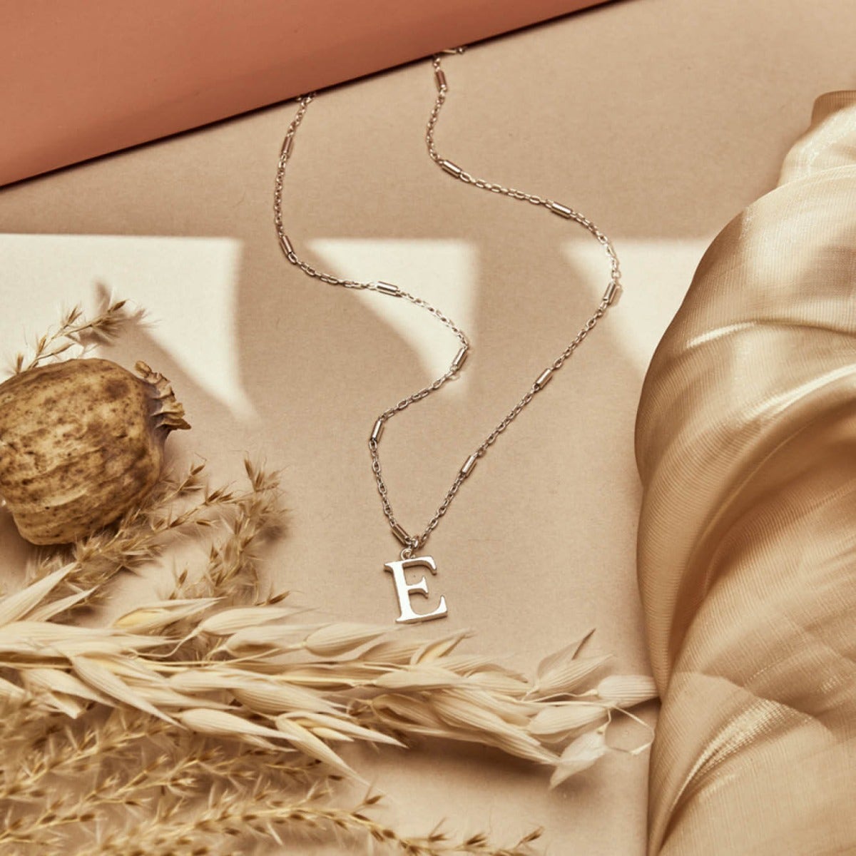 ChloBo Sterling Silver Gold Plated Initial Necklace E CBO-282 Image 3