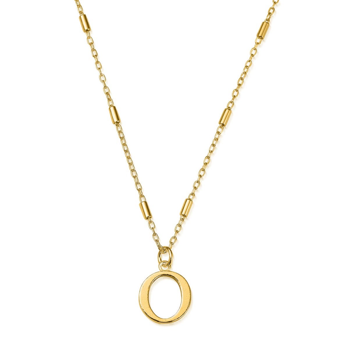 ChloBo Sterling Silver Gold Plated Initial Necklace O CBO-292 Image 1