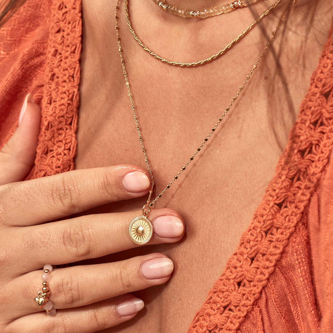 ChloBo Sterling Silver Gold Plated Sun Catcher Necklace CBO-136 Image 2