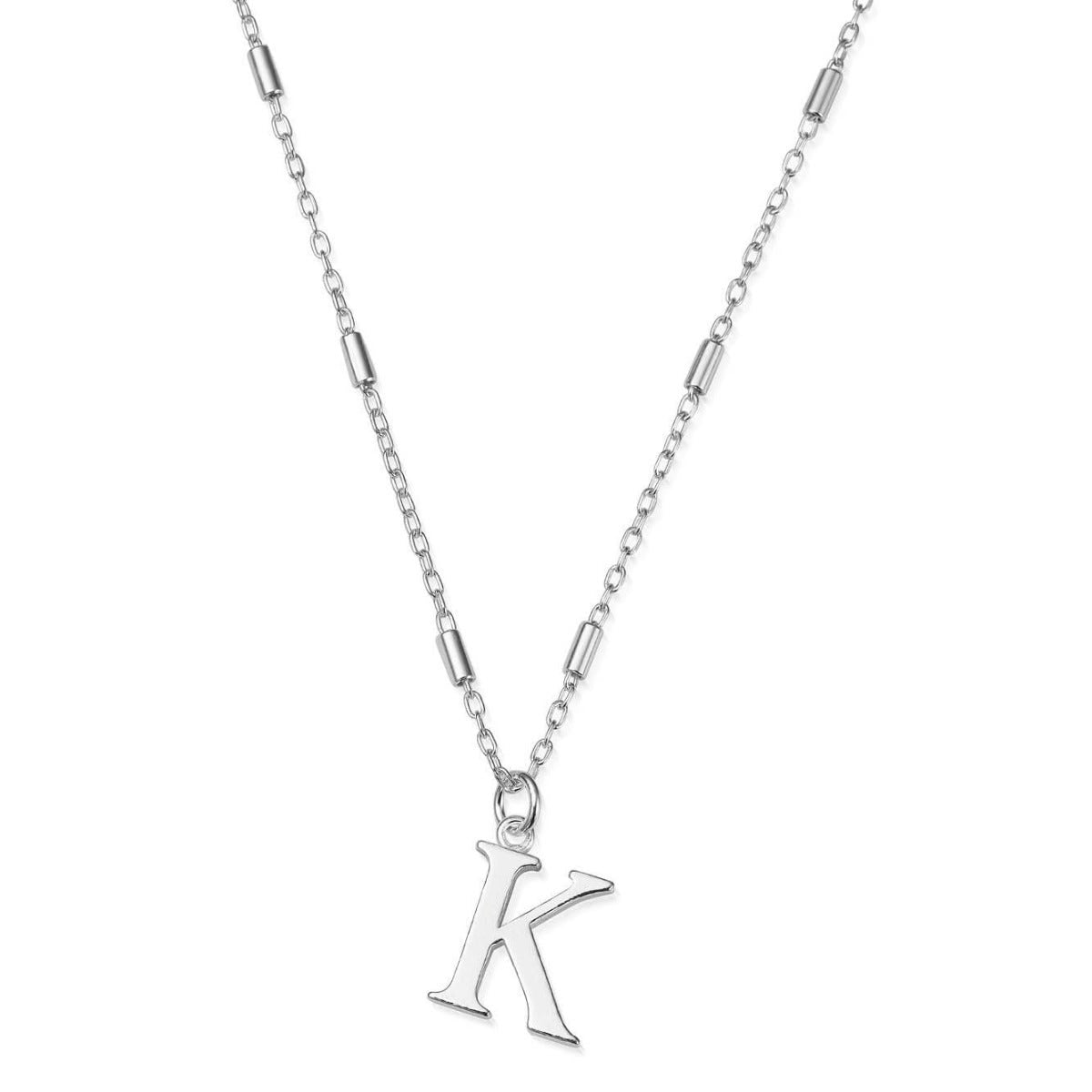 ChloBo Sterling Silver Initial Necklace K CBO-262 Image 1