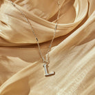 ChloBo Sterling Silver Initial Necklace L CBO-263 Image 3