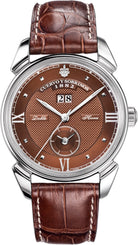 Cuervo y Sobrinos Watch Historiador Dual Time Tobacco Dial 3194D.1T