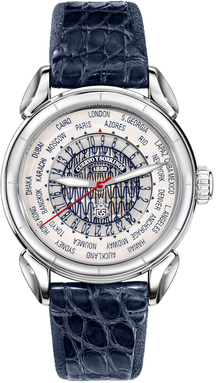 Cuervo y Sobrinos Watch Historiador World Timer 3202.1IHDM