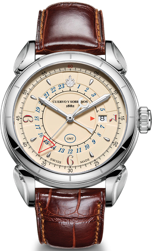 Cuervo y Sobrinos Watch Vuelo GMT 3204.1C