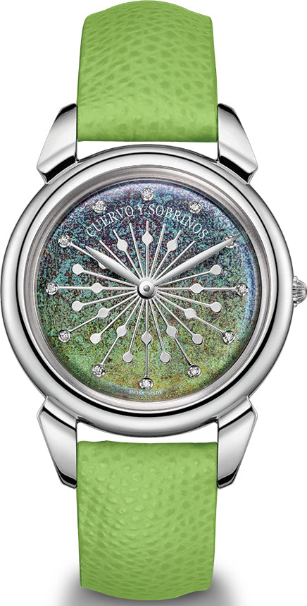 Cuervo y Sobrinos Watch Senora Sol Y Estrellas 3112.1SEV