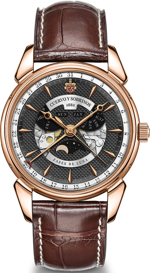 Cuervo y Sobrinos Watch Historiador Luna Negra Limited Edition 3194.9LSA