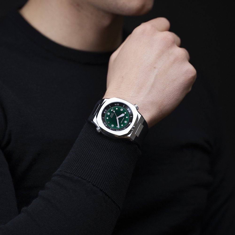 D1 Milano Watch Subacqueo Diver Deep Green D1-DVRJ03 Image 5
