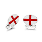 Deakin & Francis Cufflinks Sterling Silver Enamel English Flag, C0330S0001.