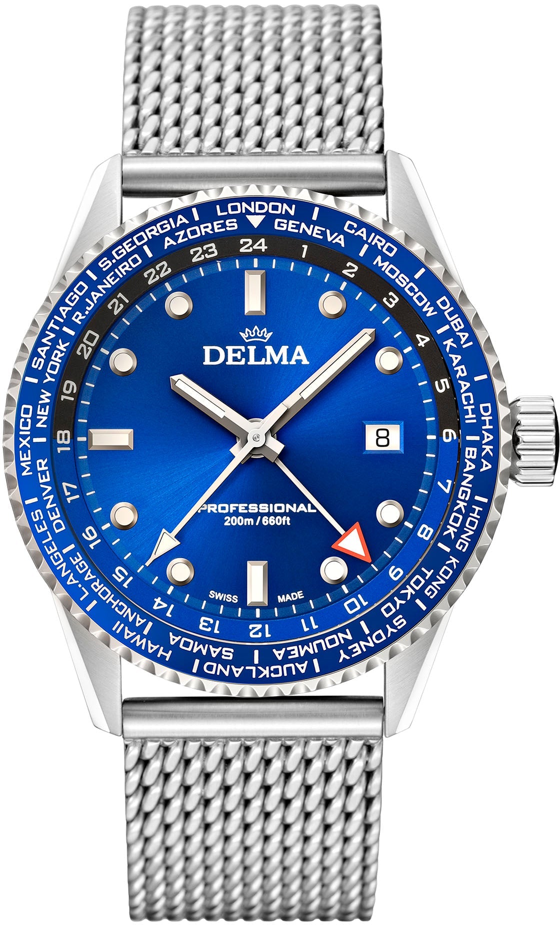 Delma Watch World Timer Quartz 41801.712.6.041