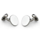 Deakin & Francis Cufflinks Sterling Silver Plain Round C0792X0002
