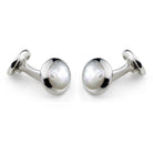 Deakin & Francis Cufflinks Sterling Silver Oval White Mother of Pearl C0166X0003