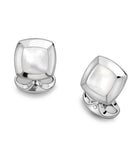 Deakin & Francis Cufflinks Sterling Silver Cushion White Mother of Pearl Inlay C0147X0003