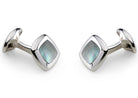 Deakin & Francis Cufflinks Sterling Silver Cushion Grey Mother of Pearl Inlay C0147X0002