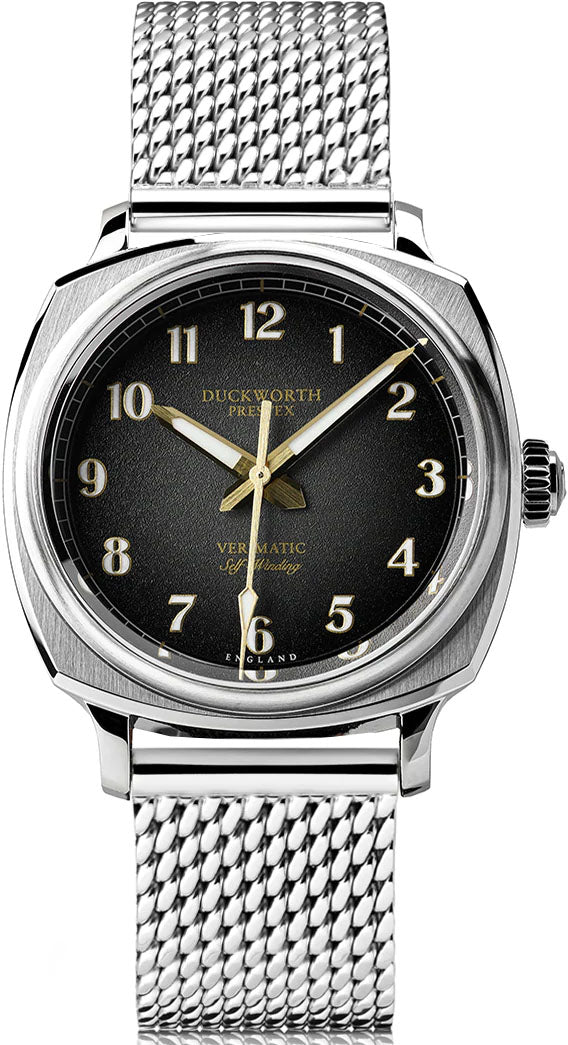 Duckworth Prestex Watch Verimatic Black Fume Mesh Bracelet Limited Edition D891-01-ST