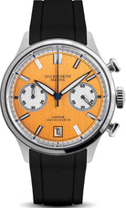 Duckworth Prestex Watch Lostock Orange 40mm Quartz Chronograph Black Rubber D547-05 AR