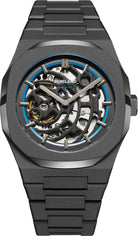 D1 Milano Watch Skeleton Sandblast Blue Bracelet SKBJ05