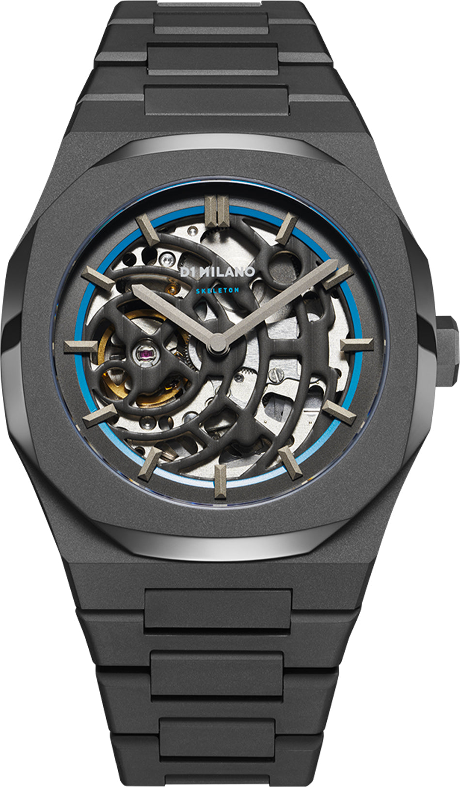 D1 Milano Watch Skeleton Sandblast Blue Bracelet SKBJ05