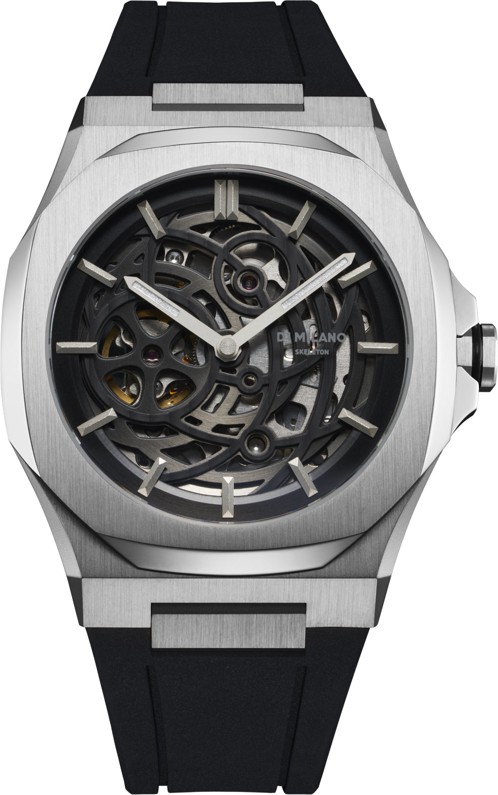 D1 Milano Watch Skeleton Silver D1-SKRJ10