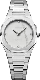 D1 Milano Watch Ultra Thin Marble Silver D1-UTBL13