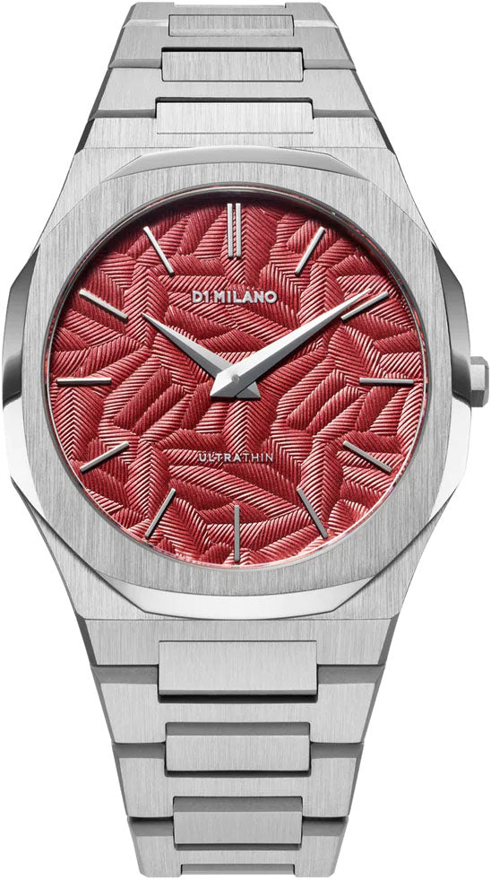 D1 Milano Watch Ultra Thin Barn Red UTBJ33