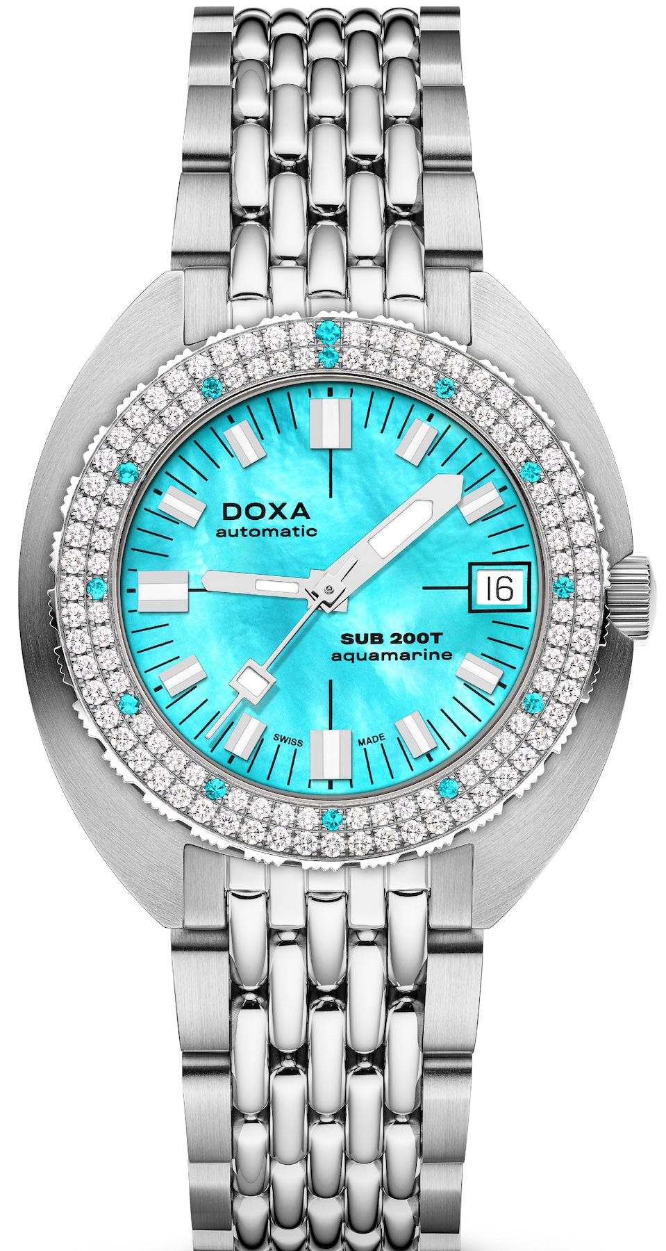 Doxa Watch SUB 200T Diamonds Aquamarine 804.10D.241.10