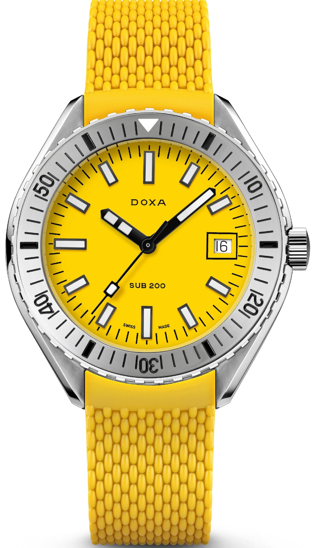 Doxa Sub 200 Divingstar Yellow Rubber Watch 796.10.361.31 Image 1
