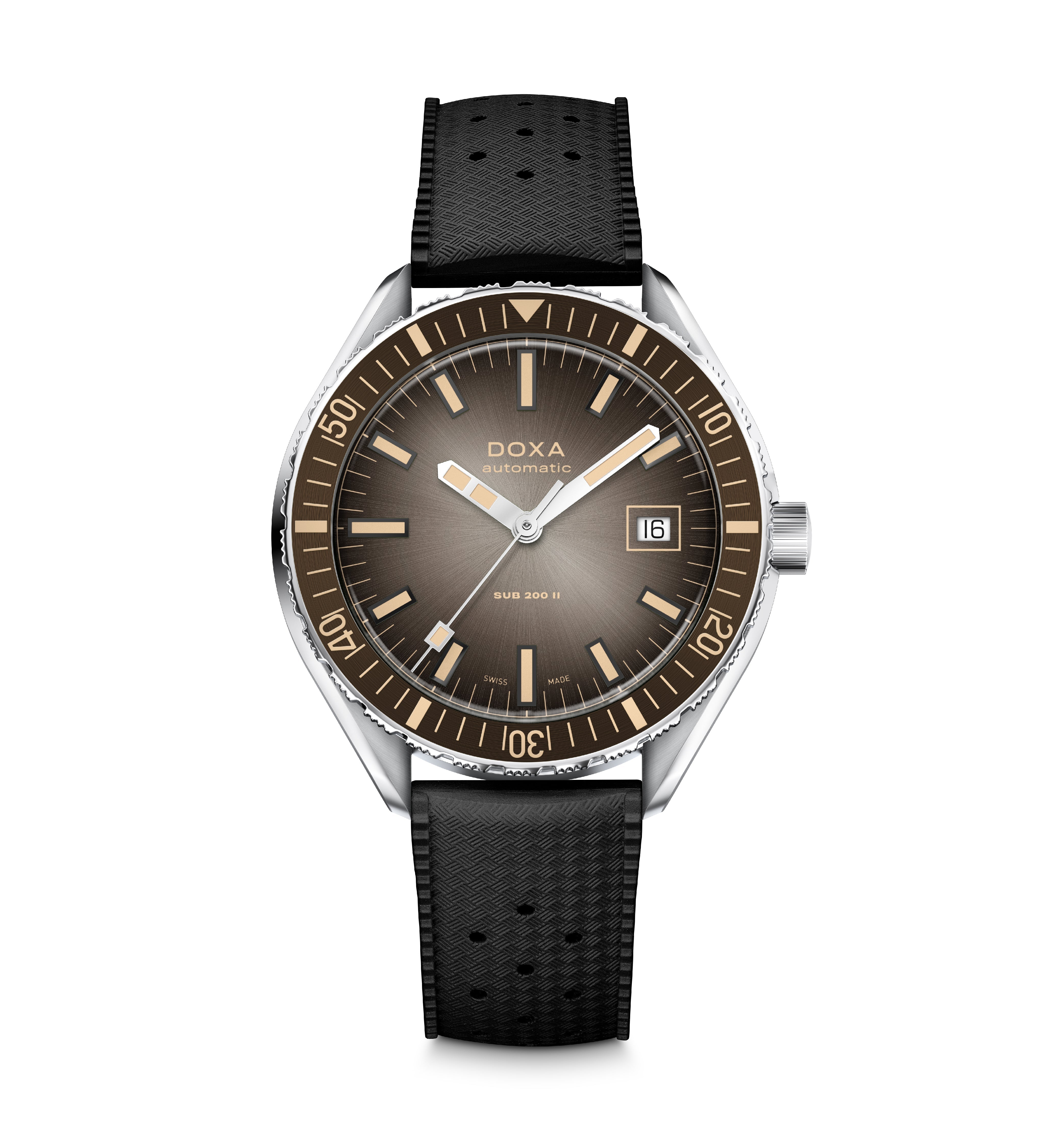 Doxa Sub 200 II Sharkhunter Vintage Grey Rubber Watch DXA-326 Image 1