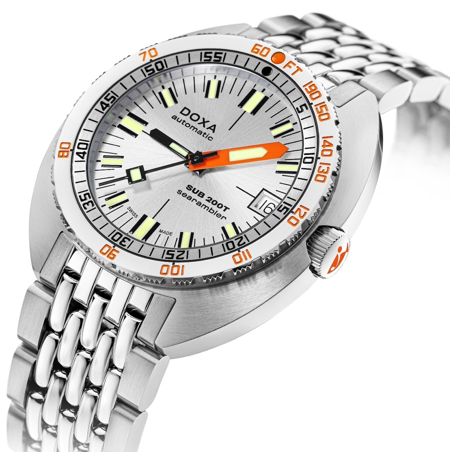 Doxa SUB 200T Searambler Iconic Sunray Bracelet Watch 804.10.021.10 Image 2