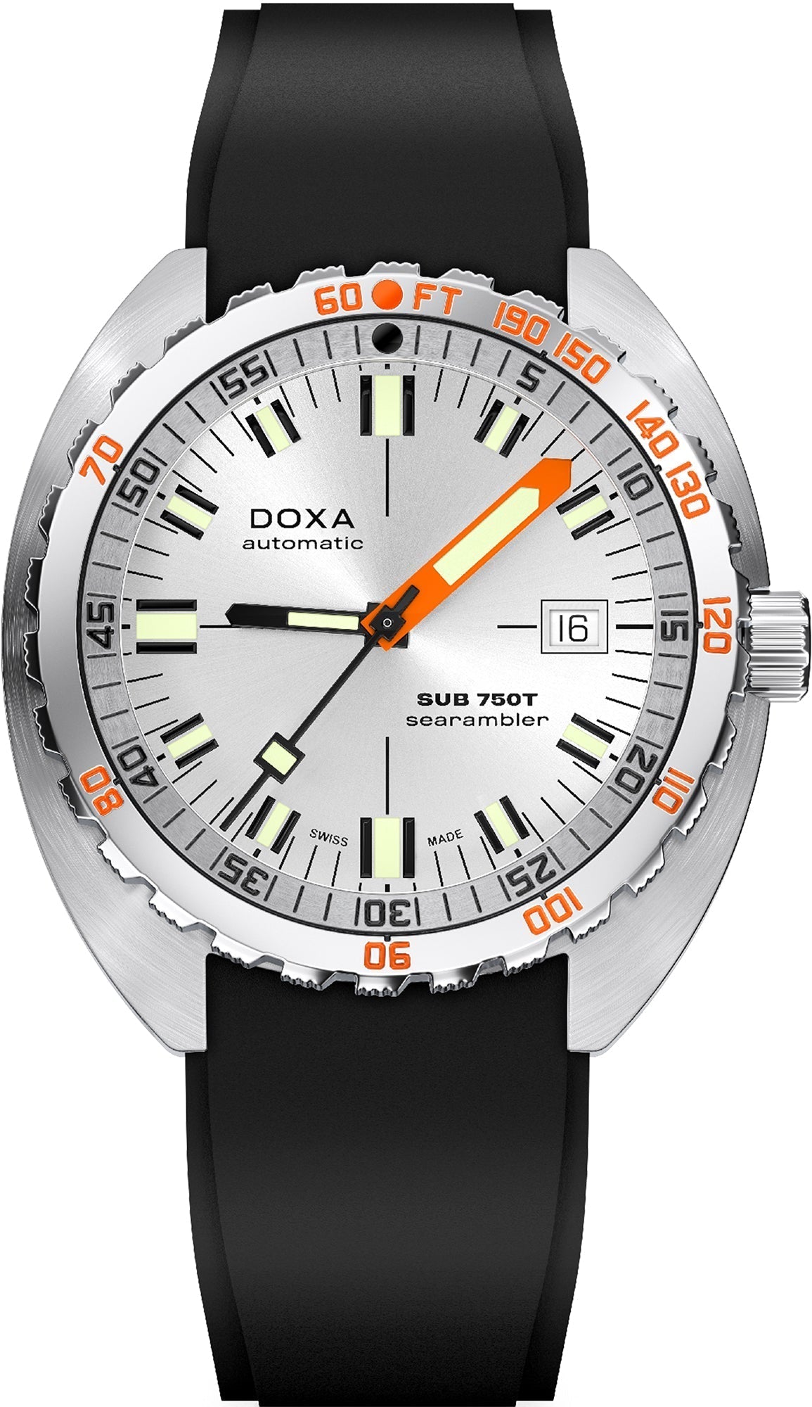 Doxa Sub 750T Searambler Black Rubber  Watch 825.10.021.20 Image 1