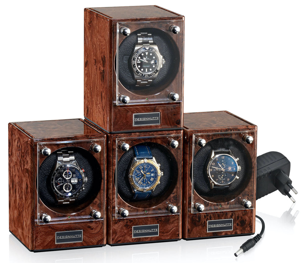 Designhuette Watch Winder Piccolo Starter Kit 4 Burlwood 70005-106