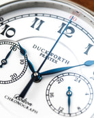 Duckworth Prestex Bolton Chronograph White Brown Leather Watch D531-02-B Image 2