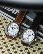 Duckworth Prestex Bolton Small Seconds White Brown Leather Watch D667-02-B Image 3