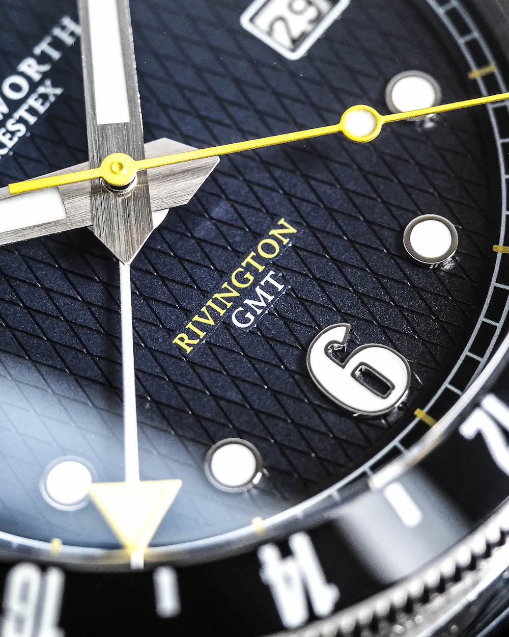 Duckworth Prestex Rivington GMT Blue Fume Black Leather Watch D489-03-A  Image 4