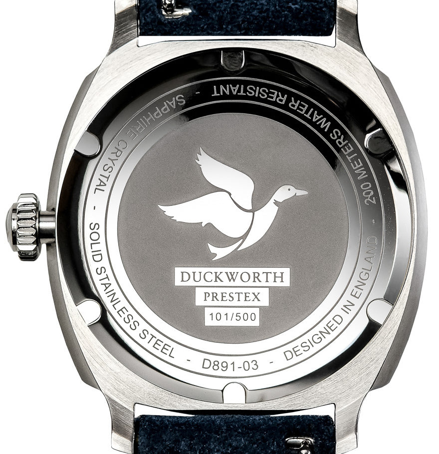 Duckworth Prestex Verimatic Black Fume Ebony Brown Suede Watch D891-01-N Image 2