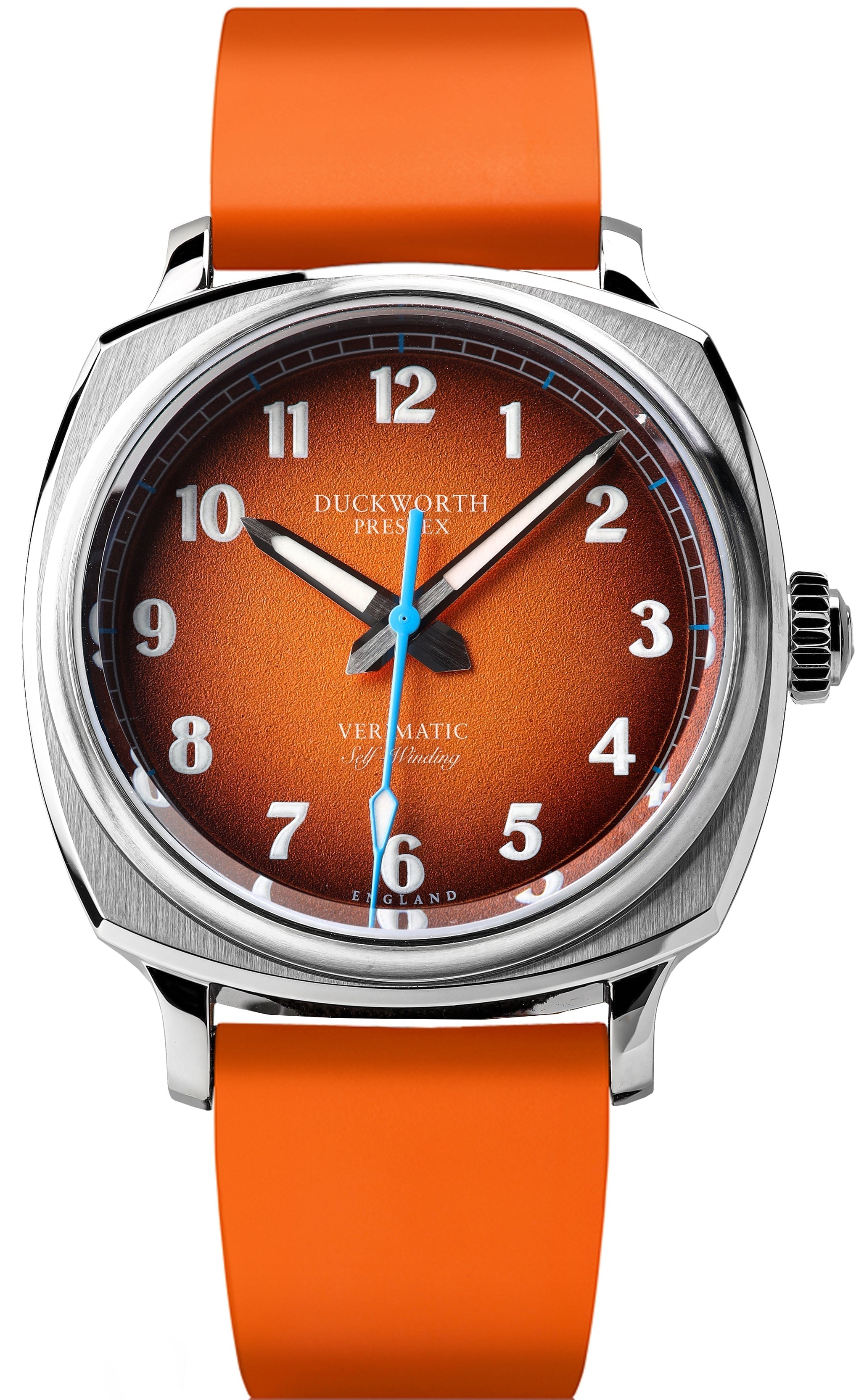 Duckworth Prestex Verimatic Orange Fume Orange Rubber Watch D891-05-OR Image 1